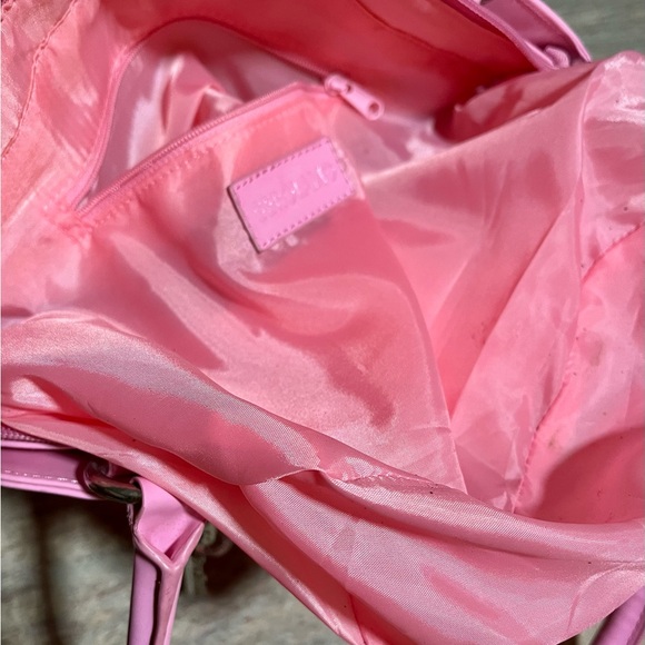 Gerolamo pink straw handbag with charms and chain link - Picture 7 of 16